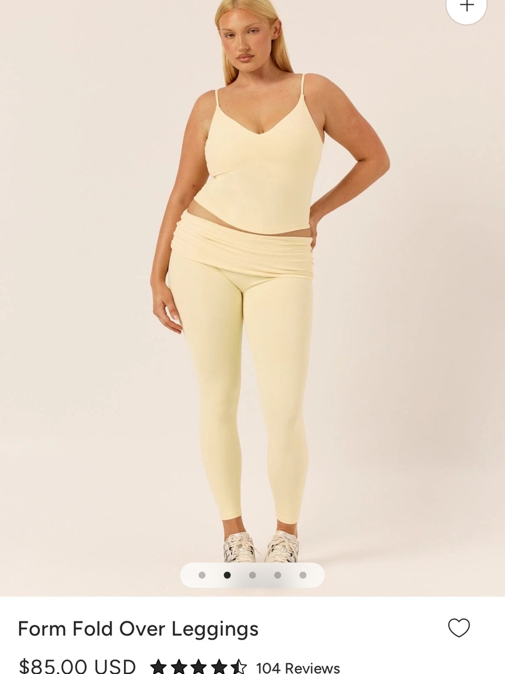 CSB Form Fold-Over Leggings in BUTTER YELLOW